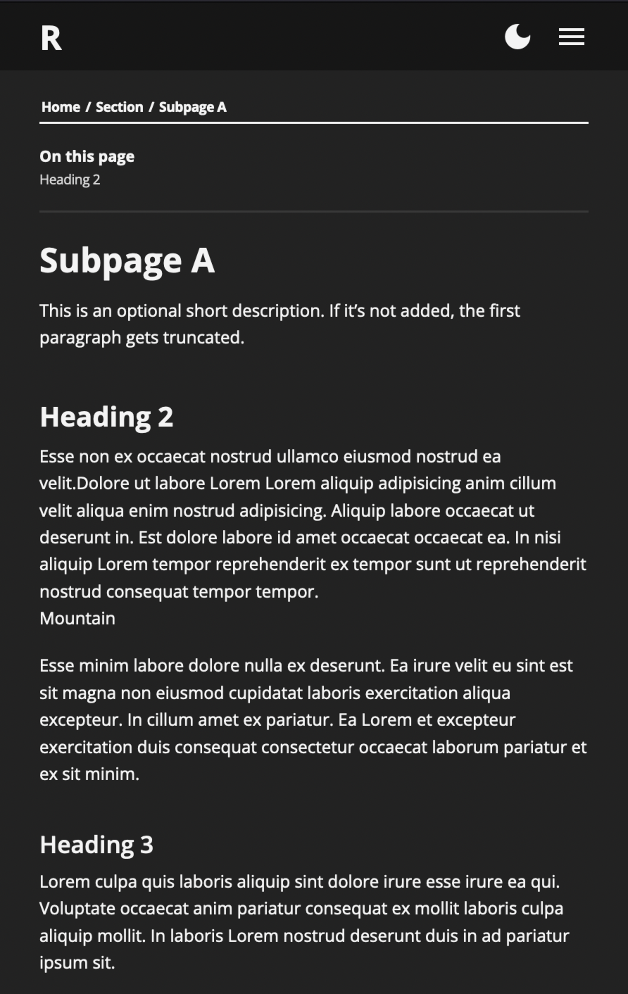 r-hugo-theme interface mobile dark 